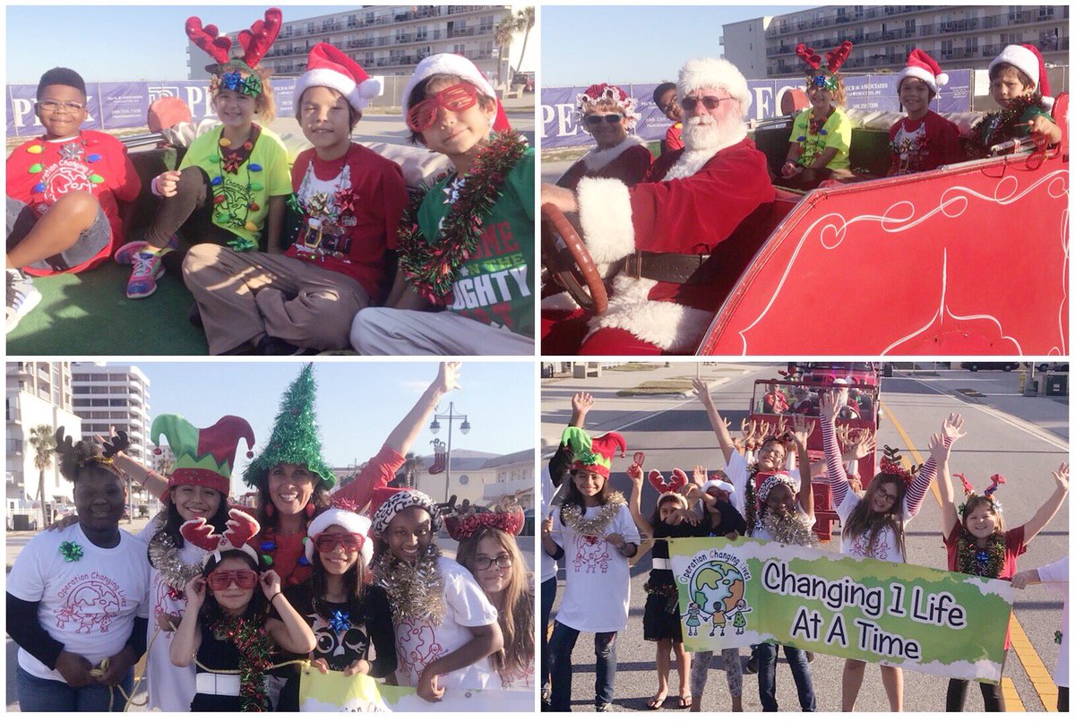 RebeccaWuamett's tweet photo. @sdedragons KKids spreading Holiday Cheer in the Shores Parade representing #OperationChangingLives @lynn_bruner @klowrey22 @melissa_marple https://t.co/q7kPO1R7sN