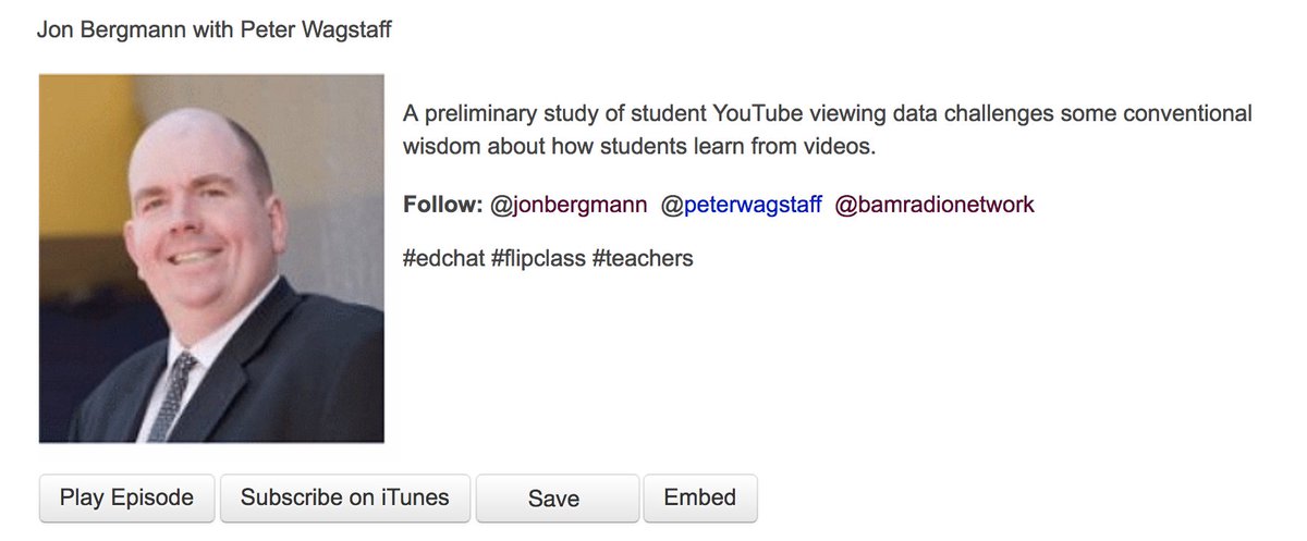 BAM Education Radio Network (@bamradionetwork) on Twitter photo New Questions About How Students Learn from Video bamradionetwork.com/the-flip-side-… <a href="/jonbergmann/">Jon Bergmann</a> <a href="/peterwagstaff/">Peter Wagstaff</a> #edchat #edtech #flipclass #flippedLearning #teachers #education New Questions About How Students Learn from Video bamradionetwork.com/the-flip-side-… <a href="/jonbergmann/">Jon Bergmann</a> <a href="/peterwagstaff/">Peter Wagstaff</a> #edchat #edtech #flipclass #flippedLearning #teachers #education
