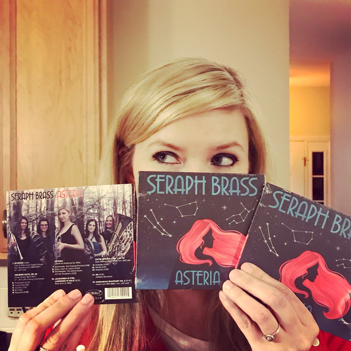 marybowden's tweet photo. @SeraphBrass CDs have arrived!! @SummitRecords Release date Jan 19 🎺📯🎶 #seraphbrass #brassquintet #summitrecords #finland #tourlife #music https://t.co/w3BimFjsfU