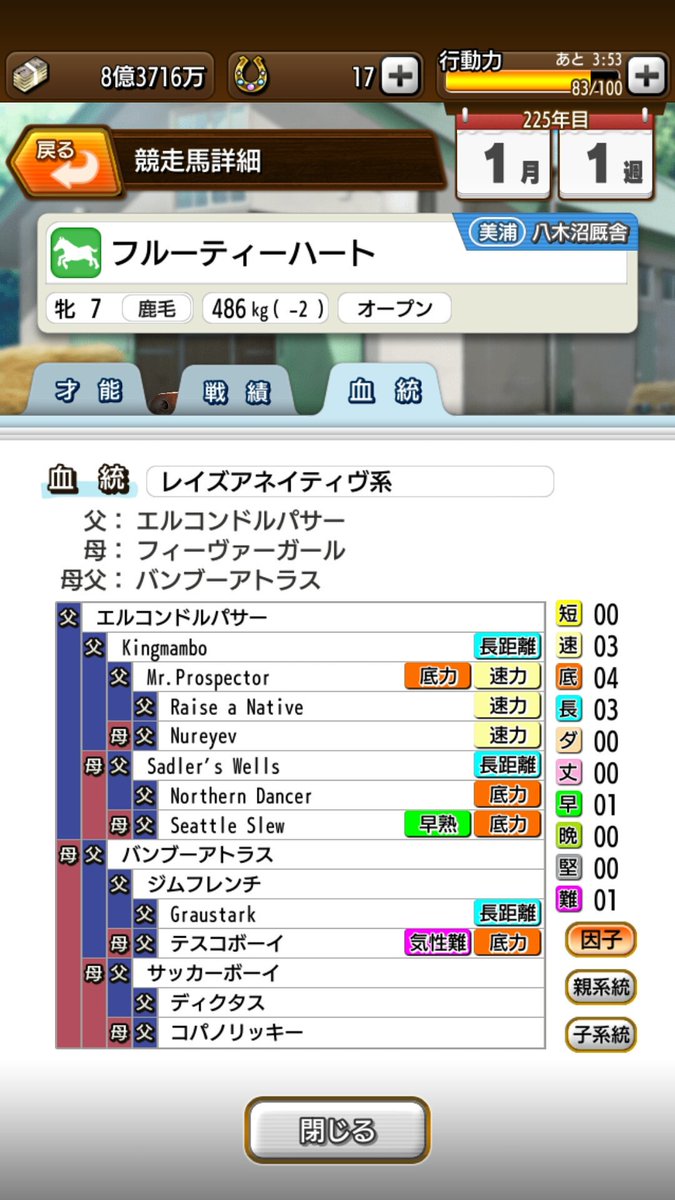 KN_dbms's tweet image. #ダビマス #ダビスタ #ドリコム #見事な配合 #愛馬 #ありがとう

ＧI８連勝。　強力なとこ相手に馬なりで引き離してってくれて…。

おし、まずはこのお馬さん。　#公式BC