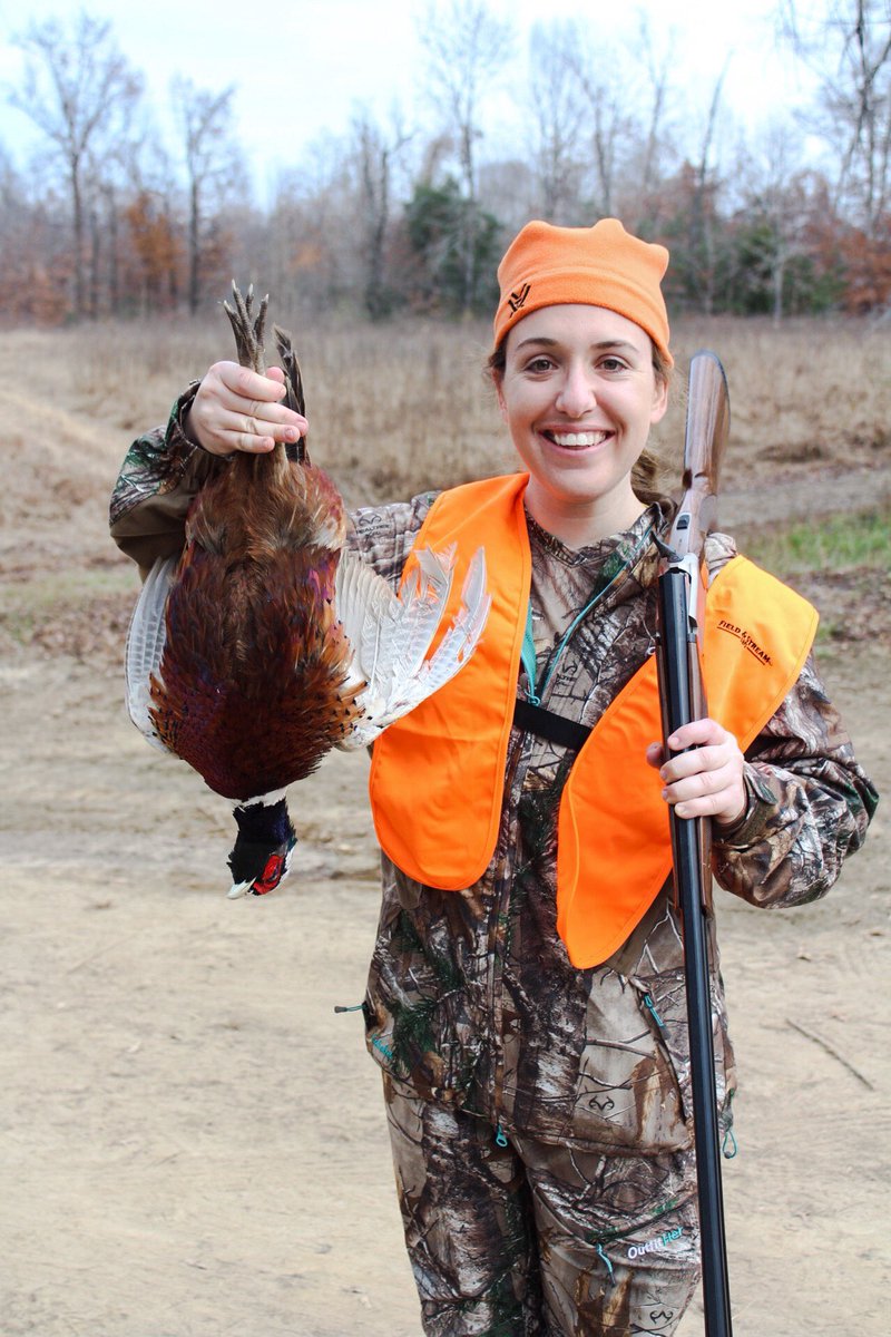 Gabby_Hoffman's tweet photo. Presenting my #firsthunt harvest: this beautiful pheasant rooster! Hunting for the first time was an experience unlike any other I’ve had. Hunting with @semperk9 was a blast! Join us again March 4, 2018 in Virginia https://t.co/8fjFJqHEoH #MyFirstHunt #HuntingIsConservation https://t.co/i4ZcS74Rx5