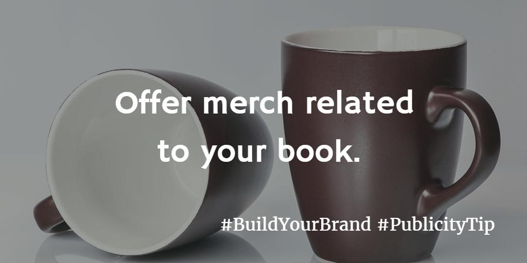 BuildYourBrandA's tweet photo. Offer merch related to your book. Ideas: Mugs, shirts, coasters, stickers, greeting cards. #BuildYourBrand https://t.co/rJ7LX9ZPoV