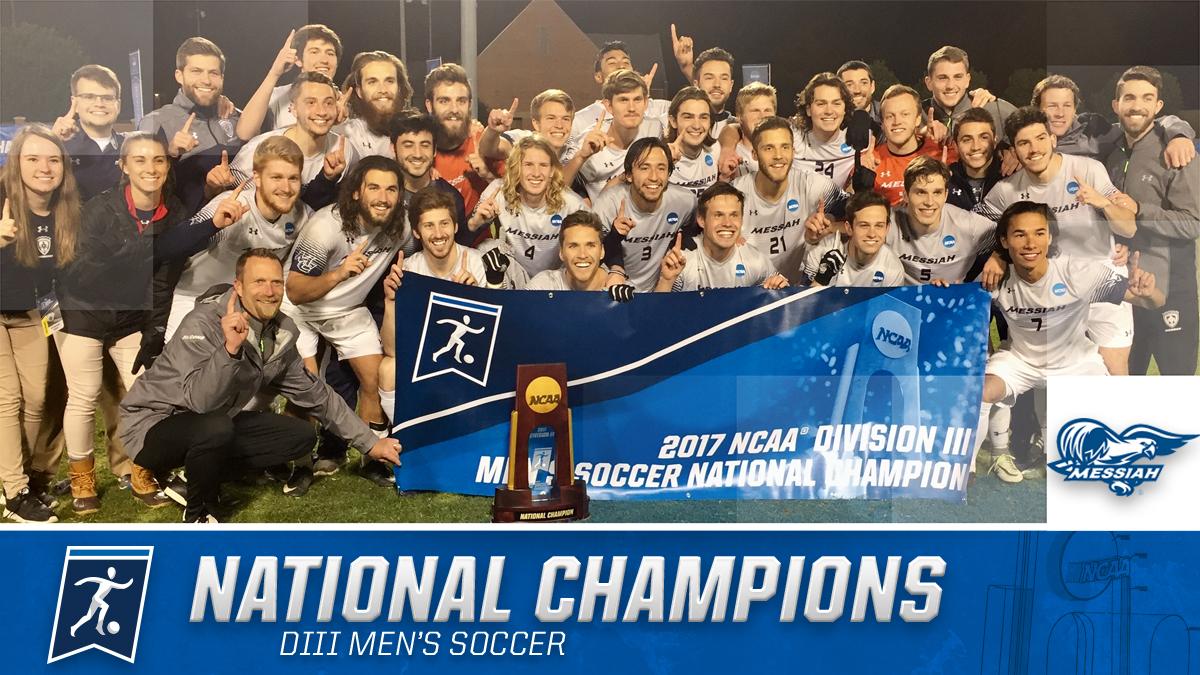 NCAADIII's tweet photo. 🏆Congratulations @MessiahSports! The 2017 NCAA Division III Men's Soccer National Champions! ⚽🏆 https://t.co/inWnR6j2v9