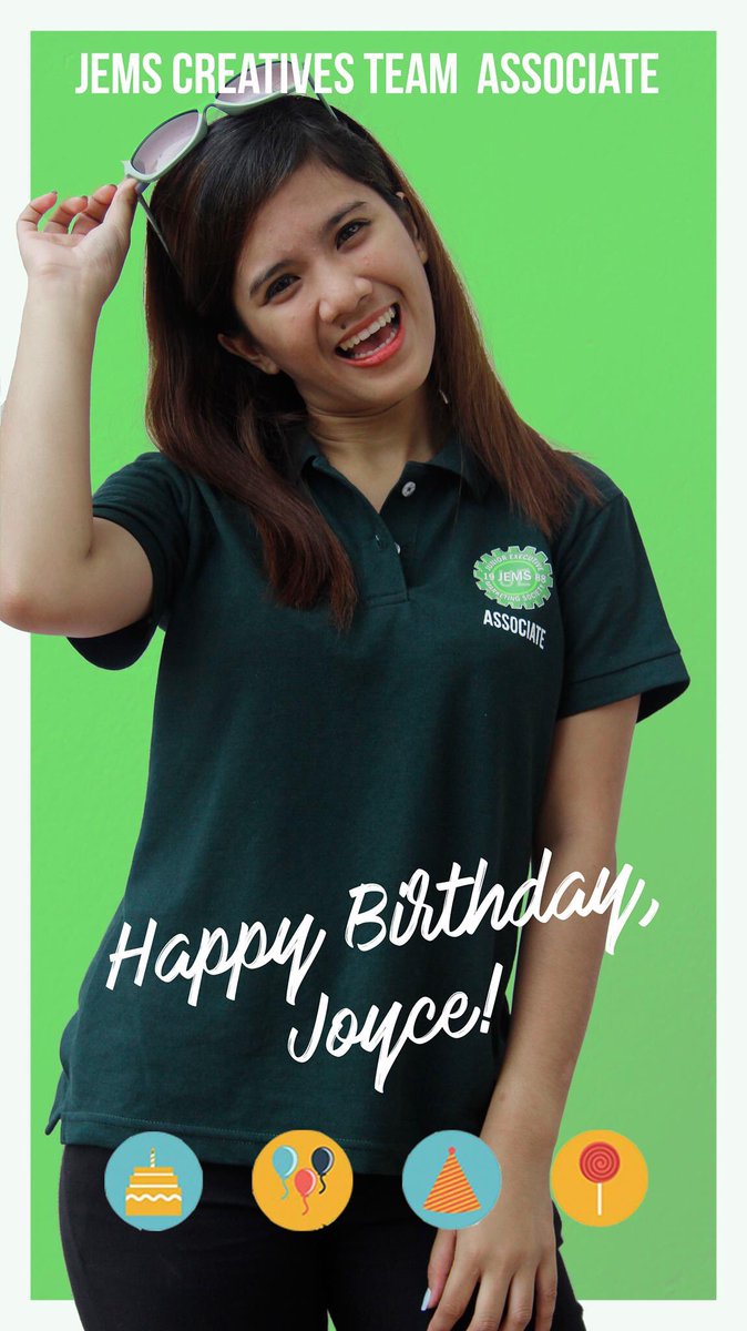uecjems2021's tweet photo. Happiest birthday, our dedicated Creatives Associate, Joyce Pacete! (@jycpct123) On your special day, we wish you good luck. I hope this wonderful day will fill up your heart with joy and blessings.
Love, JEMS ๐
#JEMS1718
#DefyingConformities https://t.co/7Clp1Y2Et2