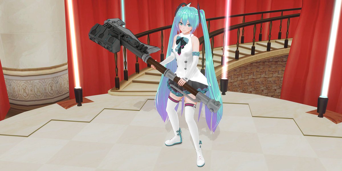 せっつん エナジーソードを作り直そうかなぁとか思ってたら何故かグラビティハンマーができていたでござる ミクちゃんじゃ絶対持てんやろこんなん