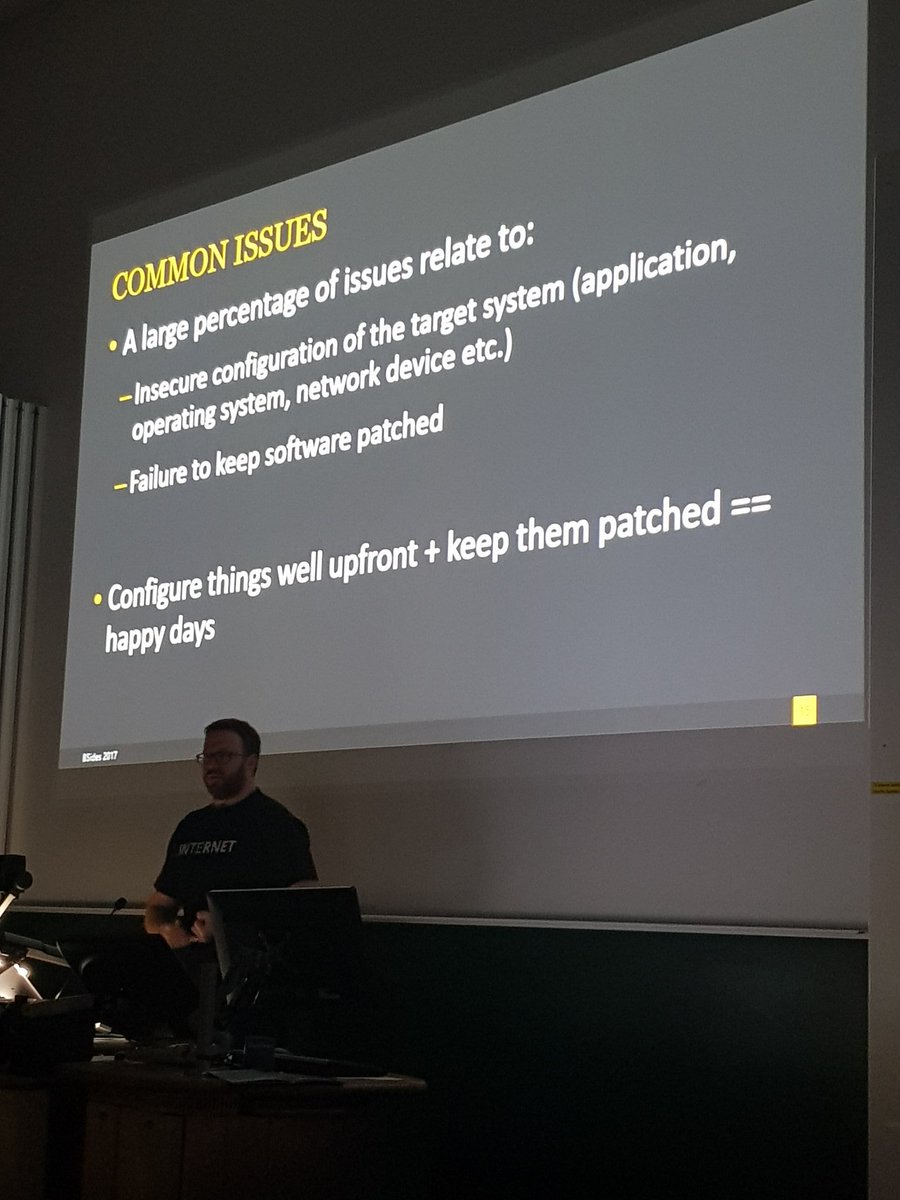 Sound security advice from Aaron <a href="/HivintAU/">HivintAU</a> at <a href="/BSidesPer/">BSides Perth</a> #BSidesPer