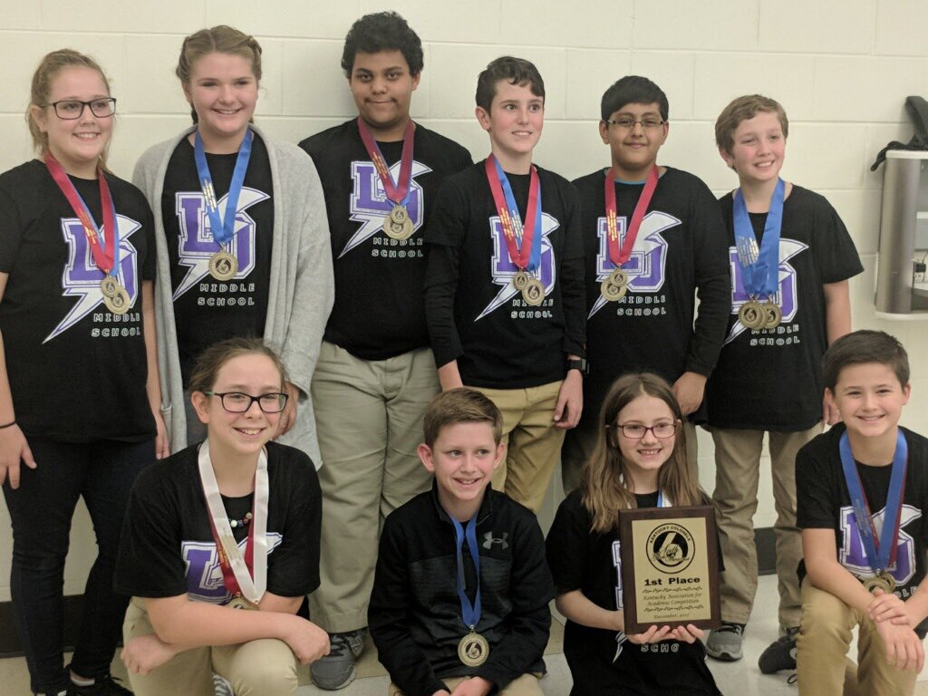 LoneOakMS's tweet photo. Congratulations to our 6th graders as they not only won Sixth Grade Showcase today (for the 4th straight year) but scored an astounding 100 points from quick recall, written assessments, and written composition. https://t.co/w2maFlo7mJ