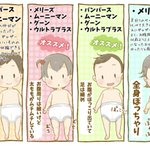 お母さん必見!体型や柔らかさ・吸水力から見るオムツ比較表!