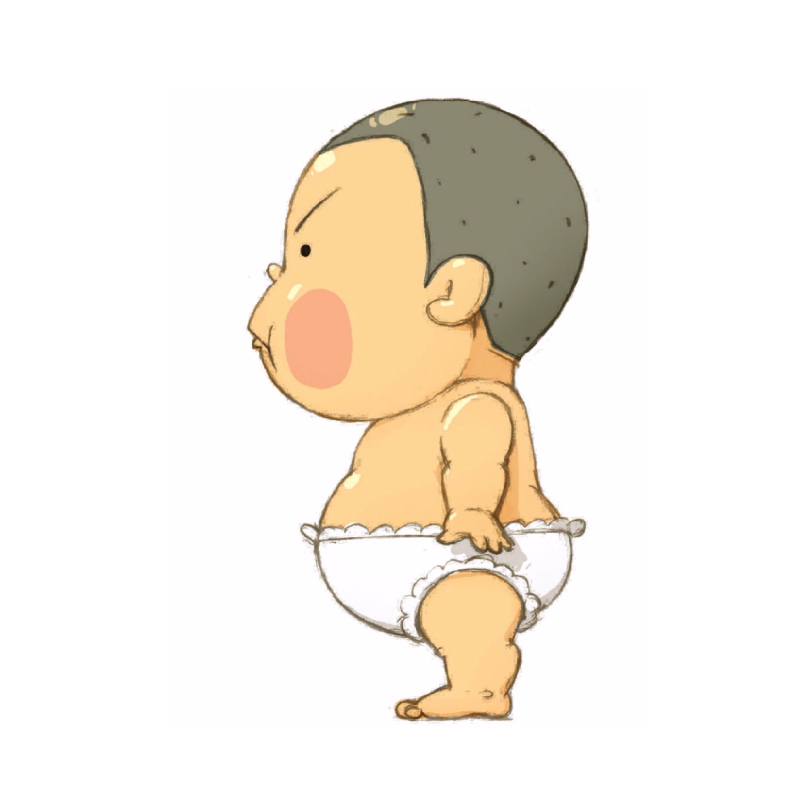 けなげくん 公式 Twitterren ボクを横から見た姿だよ おなかがかわいいって よくいわれるよ けなげくん オムツヒーロー あかちゃん 赤ちゃん キャラクター 絵本 児童書 イラスト オムツ ヒーロー Illustration Characterdesign Picturebook