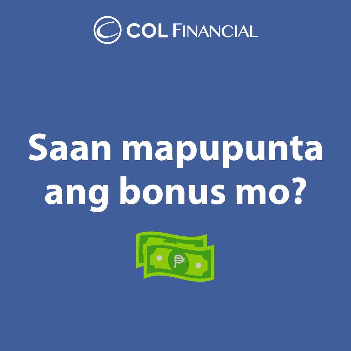 colfinancial's tweet photo. Bonus season na! Anong gagawin mo sa bonus &amp; 13th month pay mo? :)

#COLAsks #COLFinancial https://t.co/V7IzOw3uWI