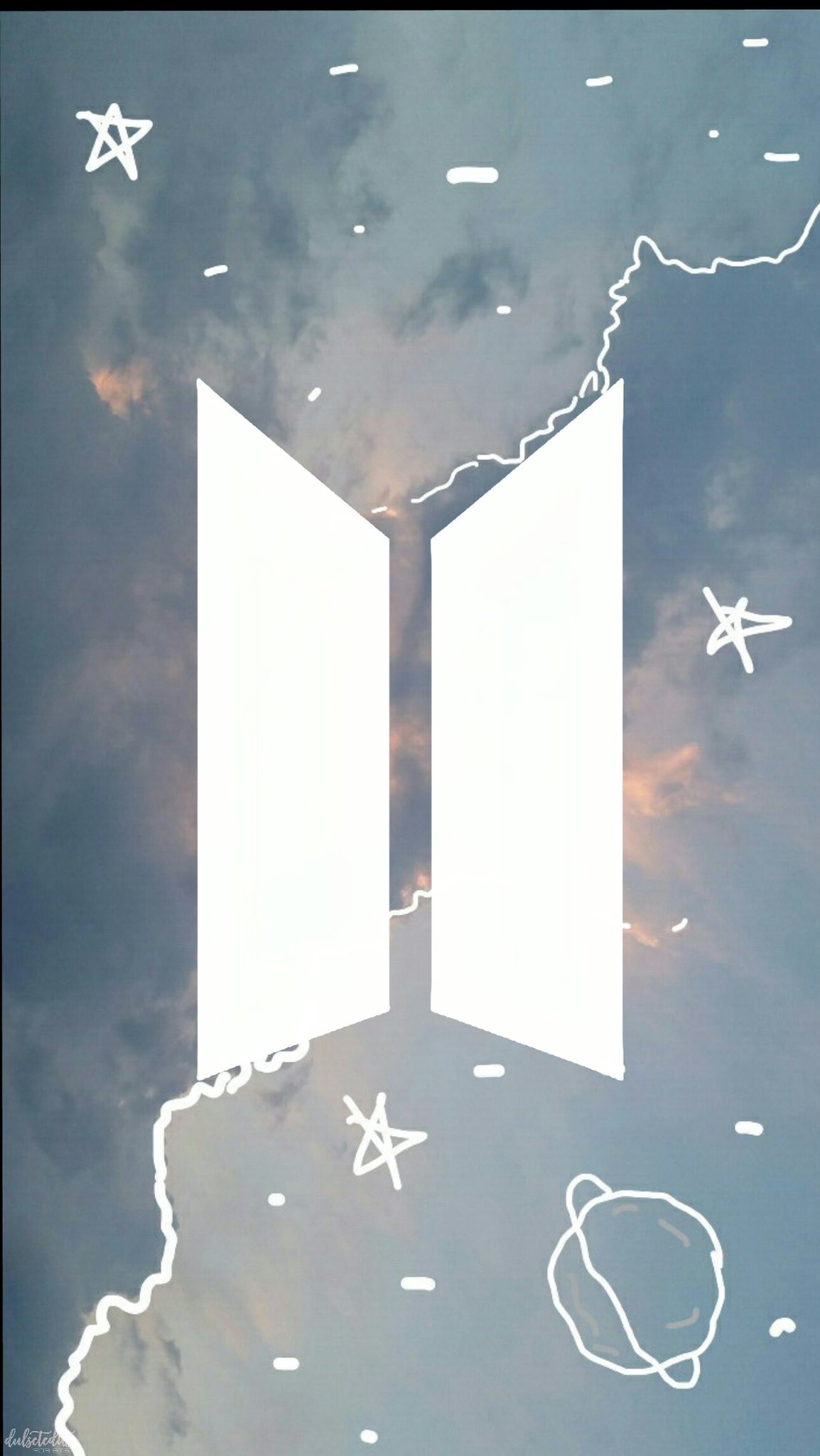 🌟둘 셋 편집🌙 on Twitter: "BTS Logo Wallpaper / Lockscreen RT If you're