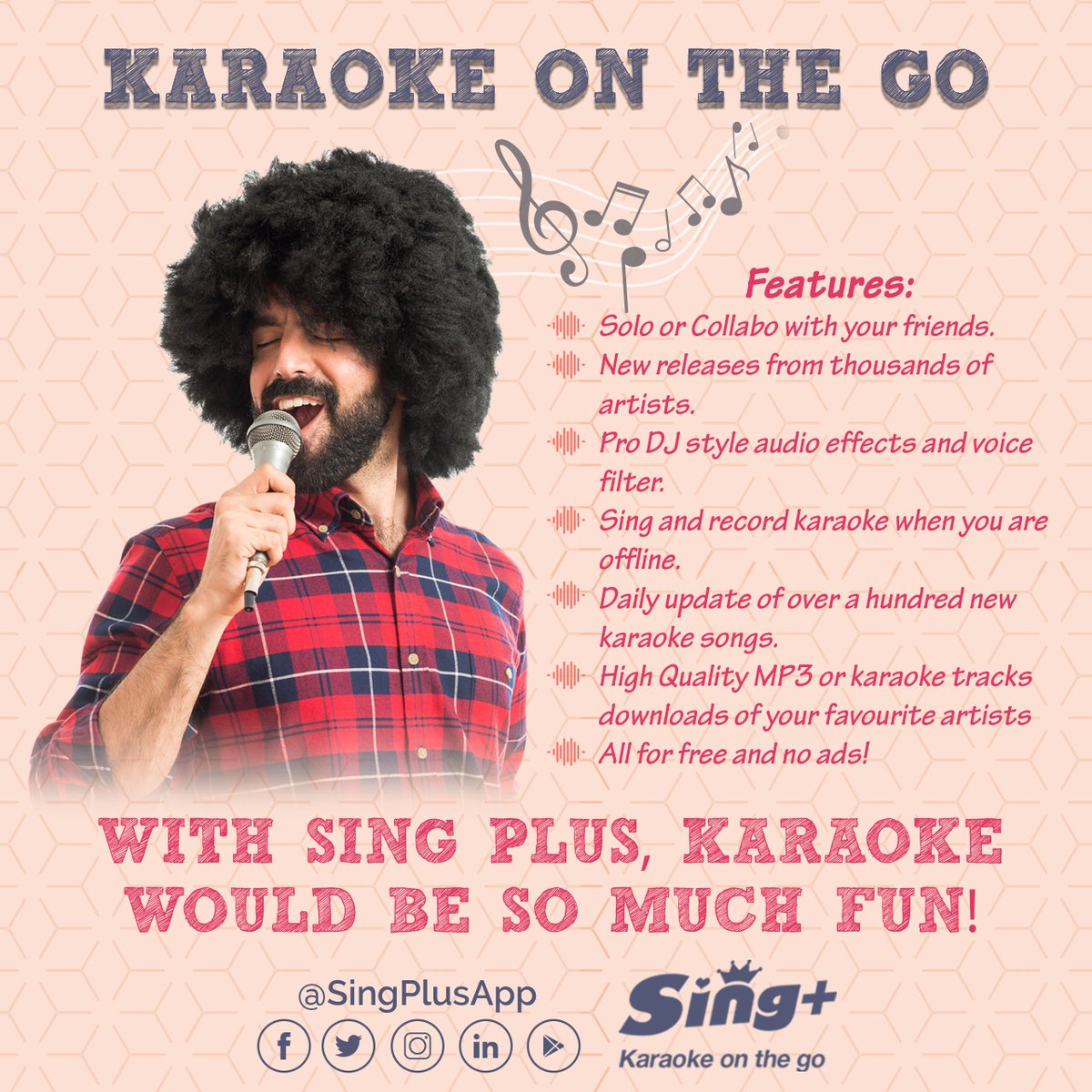 SingPlusApp's tweet photo. "Make your Sunday special by singing Gospel Hits 
with Sing+"
Let Music speaks for you
Click here to join https://t.co/4nV0Yvu4dn
#SingPlus #GospelSunday https://t.co/1AvHGX5WLJ
