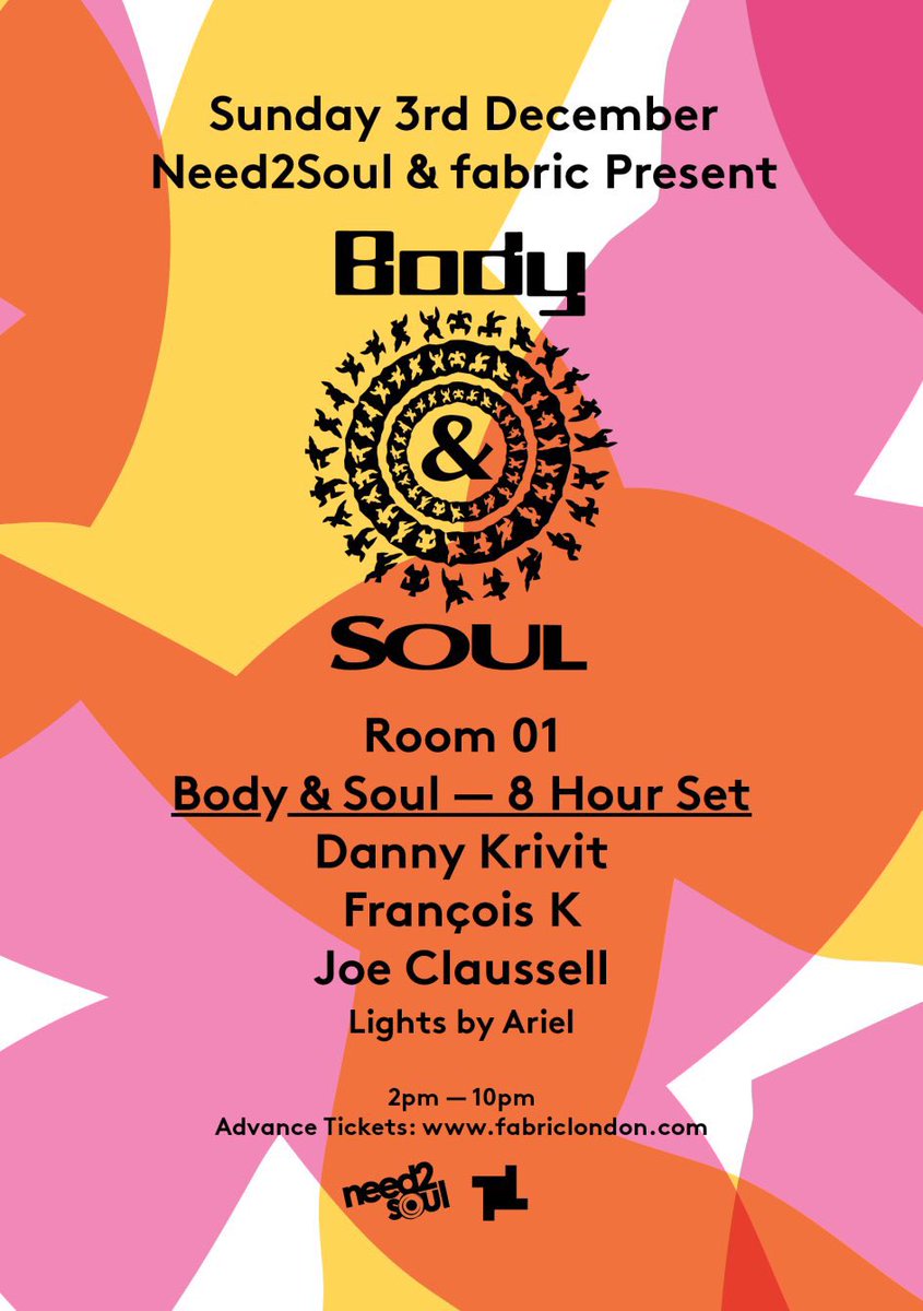 MakinMovesUK's tweet photo. All roads lead 2 #BodyandSoul @fabriclondon this afternoon! Gonna b a special event wth @dannykrivit @joeclaussell @fknyc on deck duties for 8 hours! #housemusic #london #dannykrivit #joeclaussell #francoisk #need2soul https://t.co/ughD8LZGai