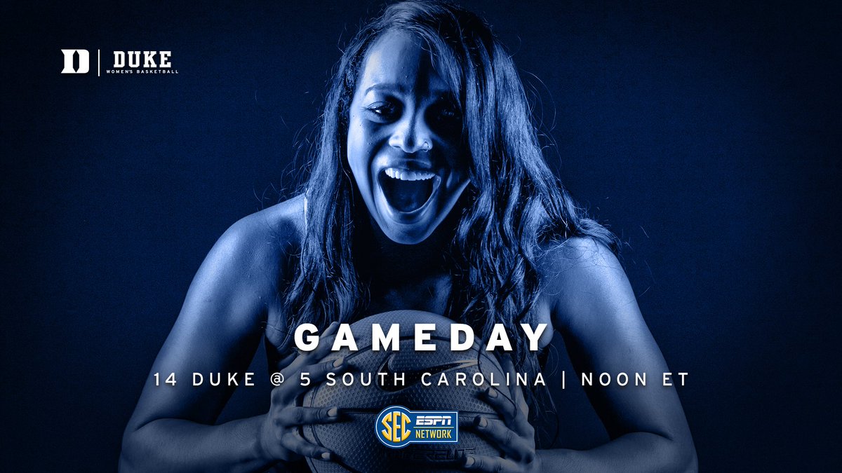 DukeWBB's tweet photo. Game 8. Noon ET on SEC Network.
🔵😈💪🤗😎🏀🔥
#GoDuke https://t.co/hHOrxp4HMY