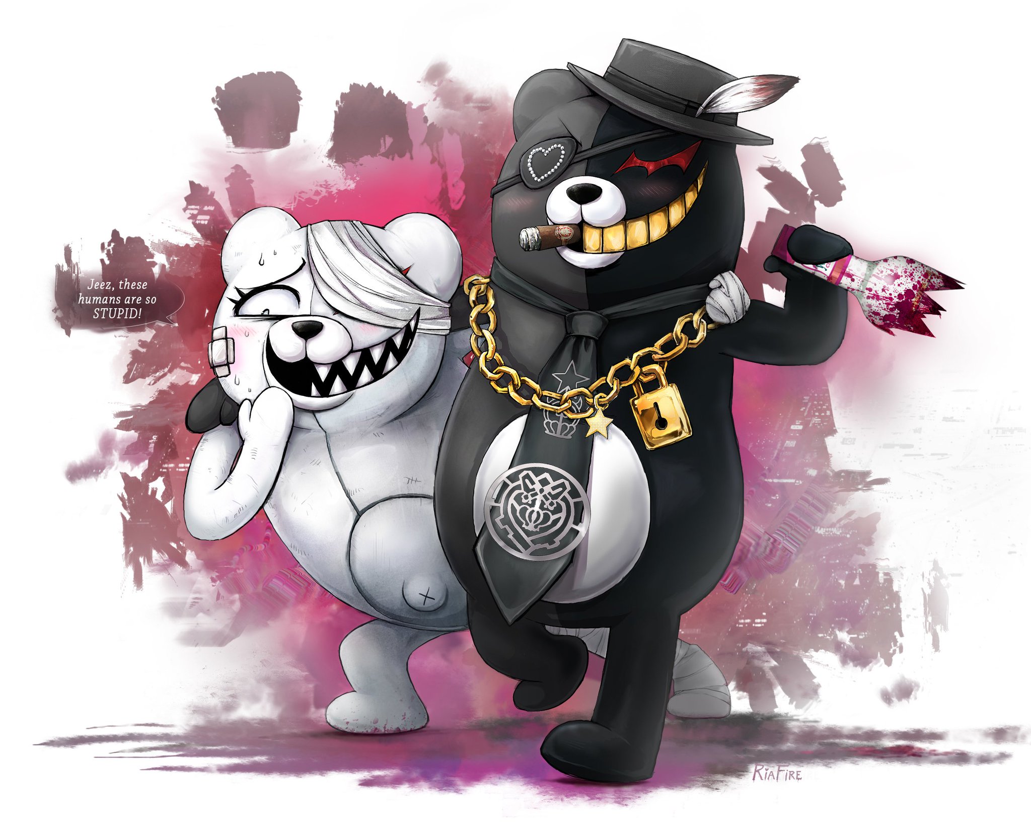 ...Danganronpa #Danganronpa_Another_Episode #Shirokuma #Kurokuma Широкума и...