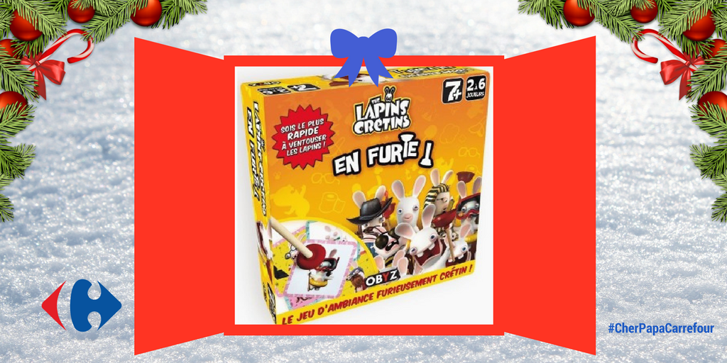 CarrefourFrance's tweet photo. Jour 3 | Bwaaaaaah !!! Les #LapinsCrétins débarquent ! Tentez de remporter leur jeu d'ambiance, furieusement crétin 😂😝 Pour gagner, RT+follow ! Tirage au sort des 2 gagnants demain. Au fait, vous êtes plus Lapins Crétins ou Minions, vous ? 🙂 #CherPapaCarrefour https://t.co/2YFfSxcSkf