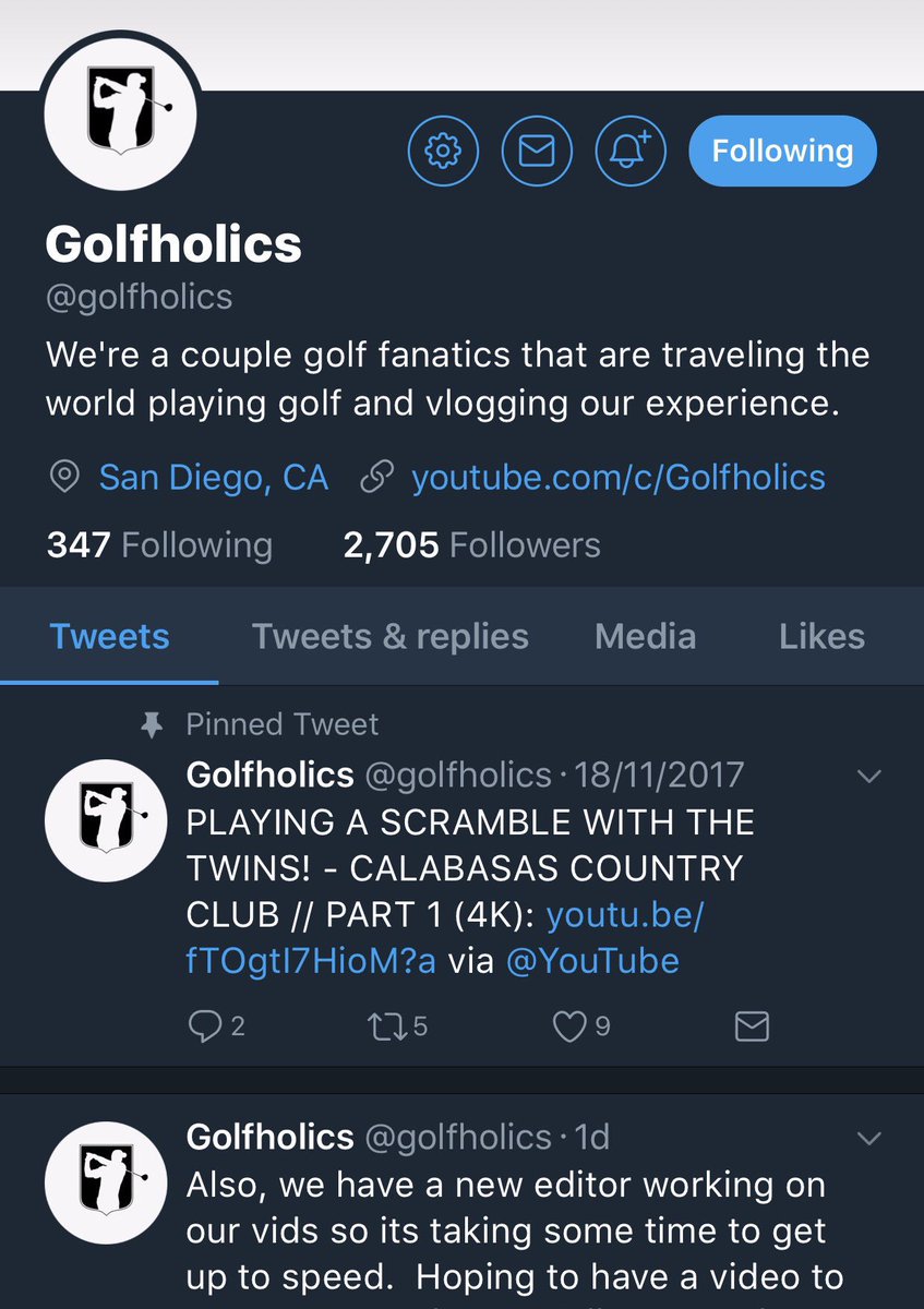 Heaven_Golf's tweet photo. So day two of inspirational people I follow. Check out @golfholics and make sure you sub to their YouTube. These guys have amazing content and never fail to entertain. https://t.co/4wbJ8K2HbN