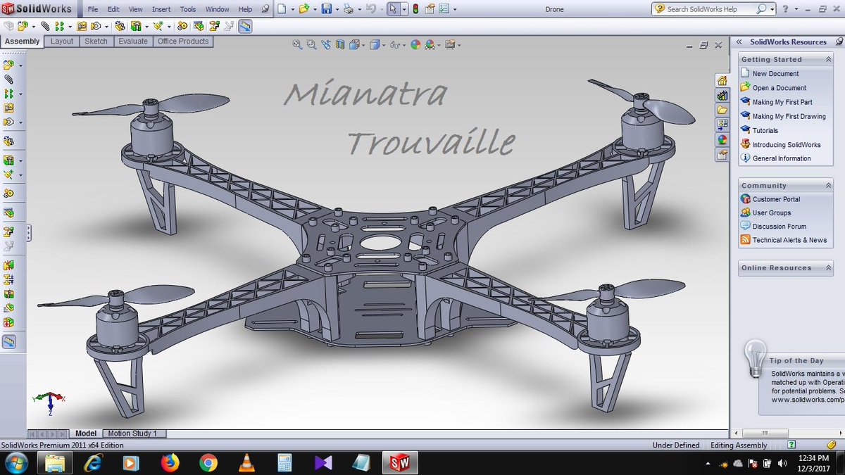 Mia_Trouvaille's tweet photo. F450 Quadcopter🚁
#Dronera😎
#Solidworks #Design
Grab it from https://t.co/K78dVbrNGI https://t.co/yBHx2RK04U