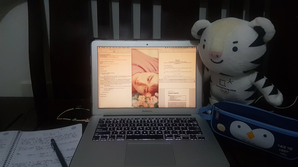 iaelers's tweet image. Note to self: Fighting! You got that Power! Power!
#나랑수호랑
#ProblemSet
#RealAnalysis
#GraduateSchool
#MathMajor