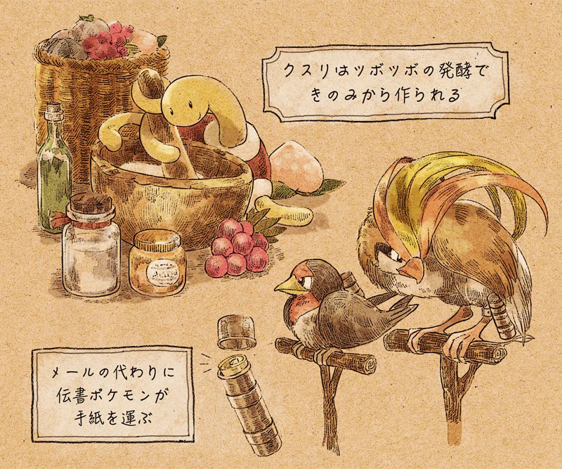 今までと違う感覚で面白そう！昔のポケモン世界を旅するゲームの想像図が素敵