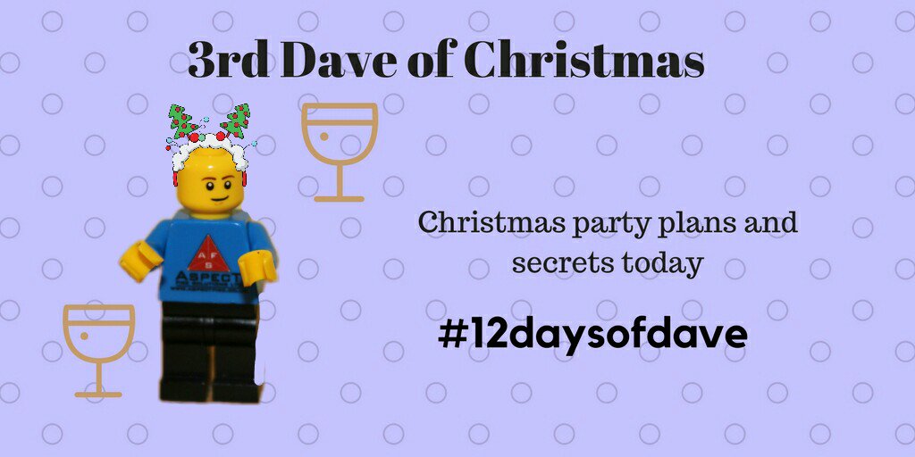 AspectFire's tweet photo. On the 3rd Dave of Christmas - he told our Christmas secrets... Find out about our plans for the team Christmas party and our secret awards!!  see https://t.co/Quiz9pTRQ9  #12daysofdave https://t.co/Zq5gpZBQjC
