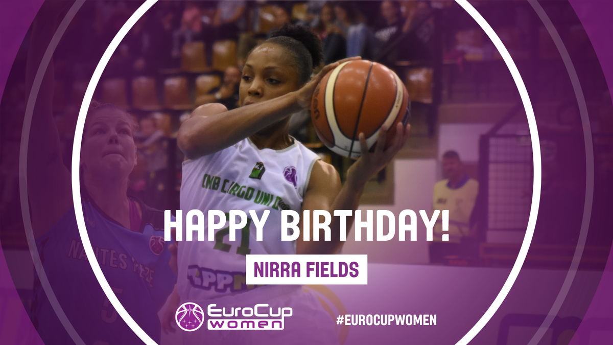EuroCupWomen's tweet photo. Happy birthday to @NirraFields from CMB Cargo Uni Györ
 🎈🎁🎉!! Have a good one!! #EuroCupWomen https://t.co/GEvl3vzkAK