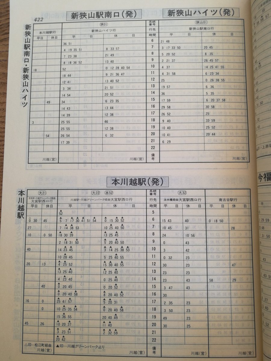 ごう 昨日買った西武時刻表第６号 小さい時に乗りたくて結局乗れなかった入曽駅発本川越行の西武バス入曽41系統がまだ載ってた まだハイツ線は独立してる いつ廃止になって統合されたんだろう