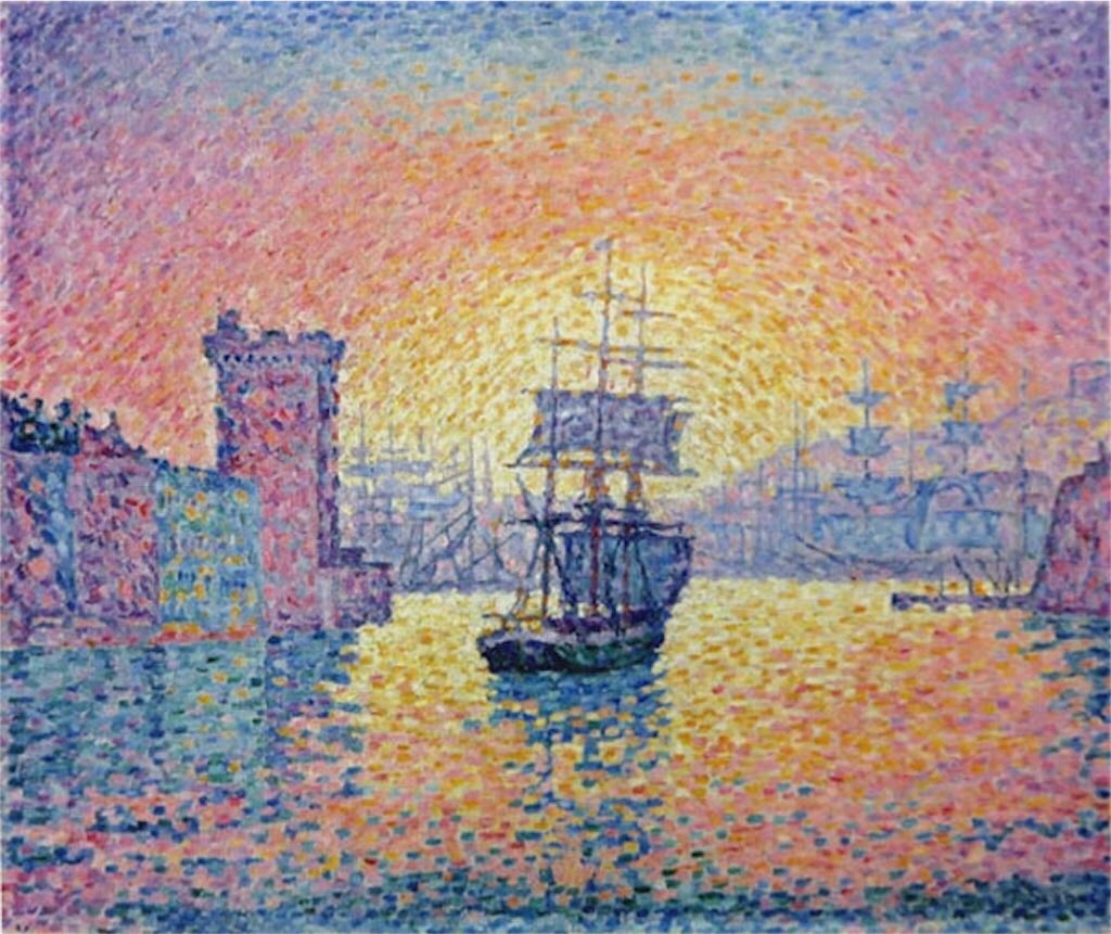 Paul Signac ポール・シニャック 《マルセイユ港の入口》1898年