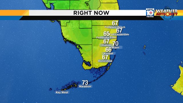 Nice start in #SouthFlorida, currents temps in the 60s for much of the area #flwx https://t.co/nYNPgKfDRG