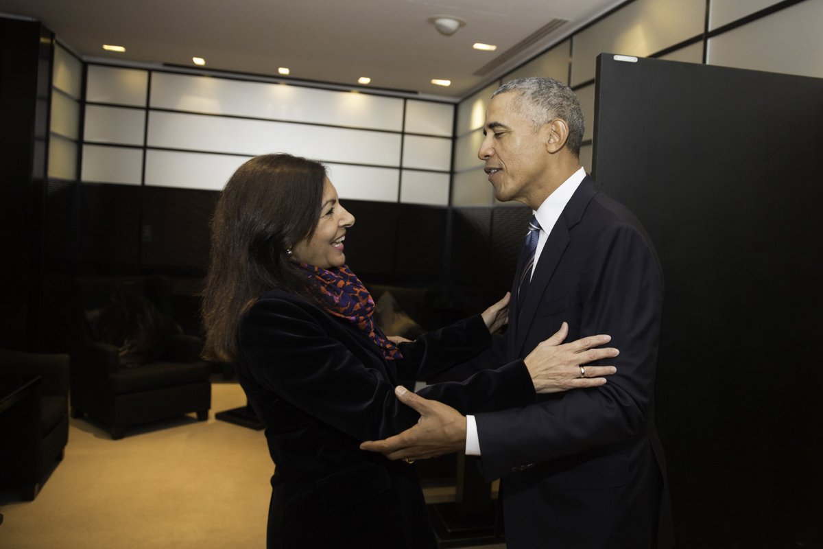 Yesterday, C40 Chair <a href="/Anne_Hidalgo/">Anne Hidalgo</a> met with <a href="/BarackObama/">Barack Obama</a> to discuss the pressing need for climate action in cities around the world.  #Cities4Climate