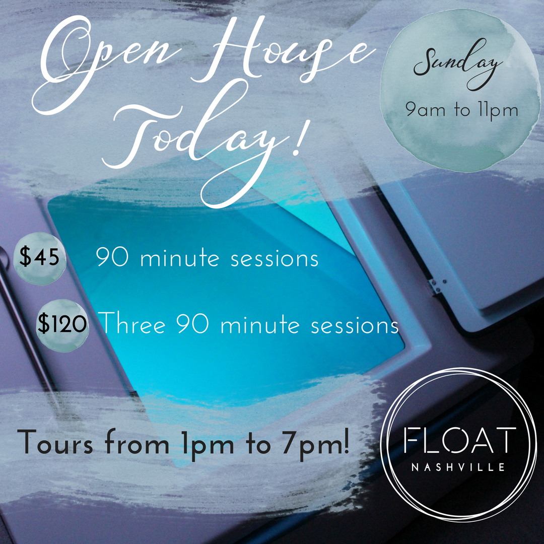 FloatNashville's tweet photo. Float Nashville's annual open house is today! Come out and see us! #floatnashville #nashville #openhouse #floattank https://t.co/tOtDrh0h7o