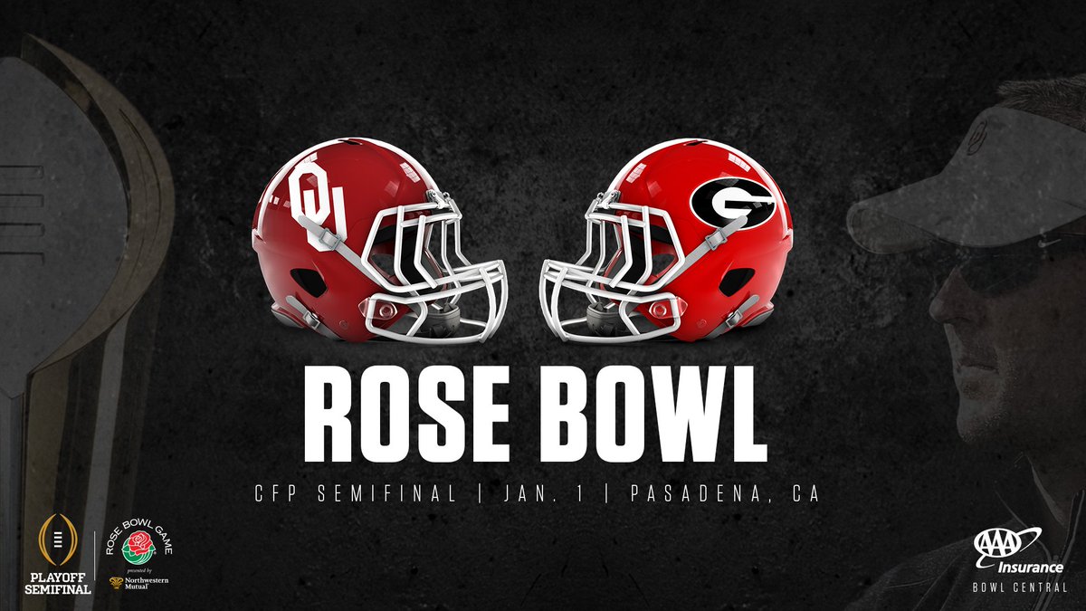 We're in!
 
#Sooners earn the No. 2 seed and will face Georgia in the #CFBPlayoff semifinal at the #RoseBowl!
 
🌹➡️ bit.ly/OUcfp17