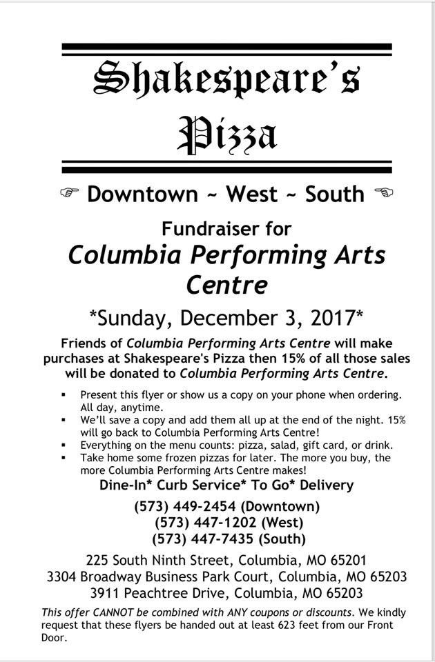MrsElliottMath's tweet image. Go grab some pizza, gift cards (great stocking stuffers) or frozen ones for later!  Your support will help Carly and her dance team attend conventions and competitions.  #shakespearespizza