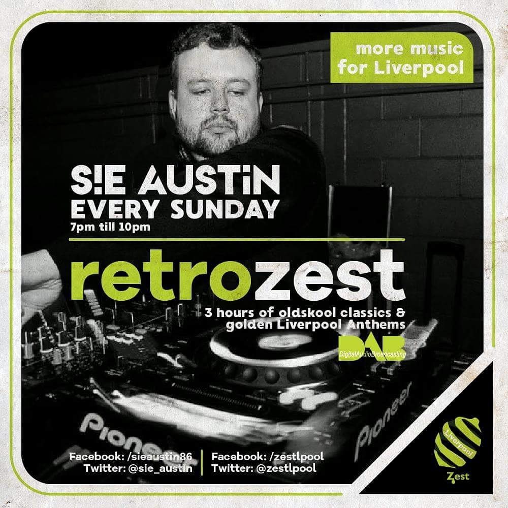 Zest (@zestliv) on Twitter photo <a href="/Sie_Austin/">Sie Austin</a> is back on the airwaves from 7pm for another dose of #RetroZest featuring tracks from the likes of <a href="/RobbieRivera/">Robbie Rivera</a> @LayoBushwacka <a href="/evegallagher1/">Eve Gallagher</a> <a href="/DJTallPaul/">DJ Tall Paul</a> and many many more πΆππ#Liverpool #Zest <a href="/Sie_Austin/">Sie Austin</a> is back on the airwaves from 7pm for another dose of #RetroZest featuring tracks from the likes of <a href="/RobbieRivera/">Robbie Rivera</a> @LayoBushwacka <a href="/evegallagher1/">Eve Gallagher</a> <a href="/DJTallPaul/">DJ Tall Paul</a> and many many more πΆππ#Liverpool #Zest