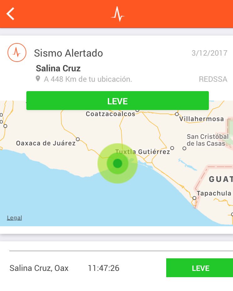 SkyAlertMx's tweet image. #Ahora - se registra sismo de intensidad leve en la zona de Salina Cruz, Oaxaca. 

Con #SmartFilter activado recibes notificación únicamente si estas en zona epicentral.