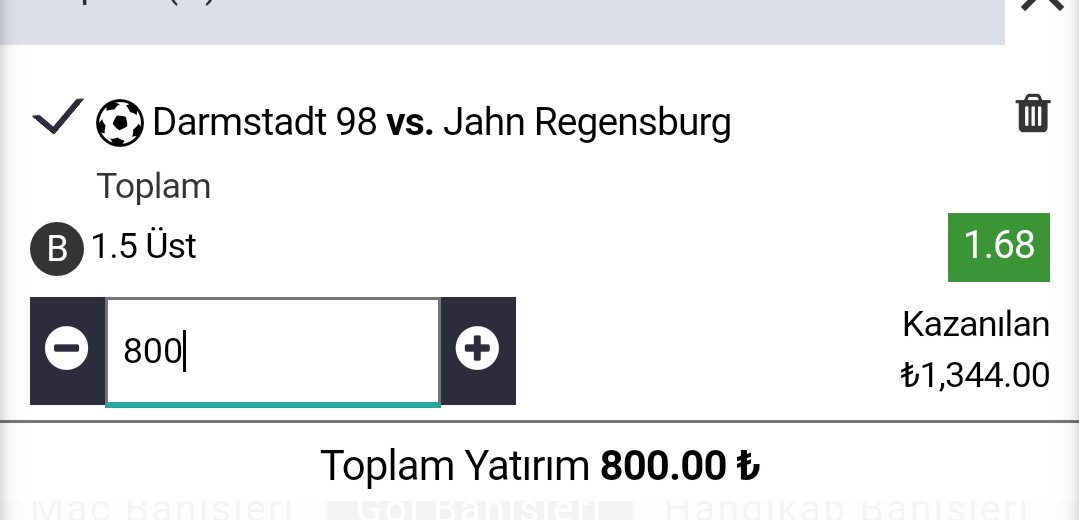 Kaybetme ihtimali olmayan bahistir...Günün hediyesidir..