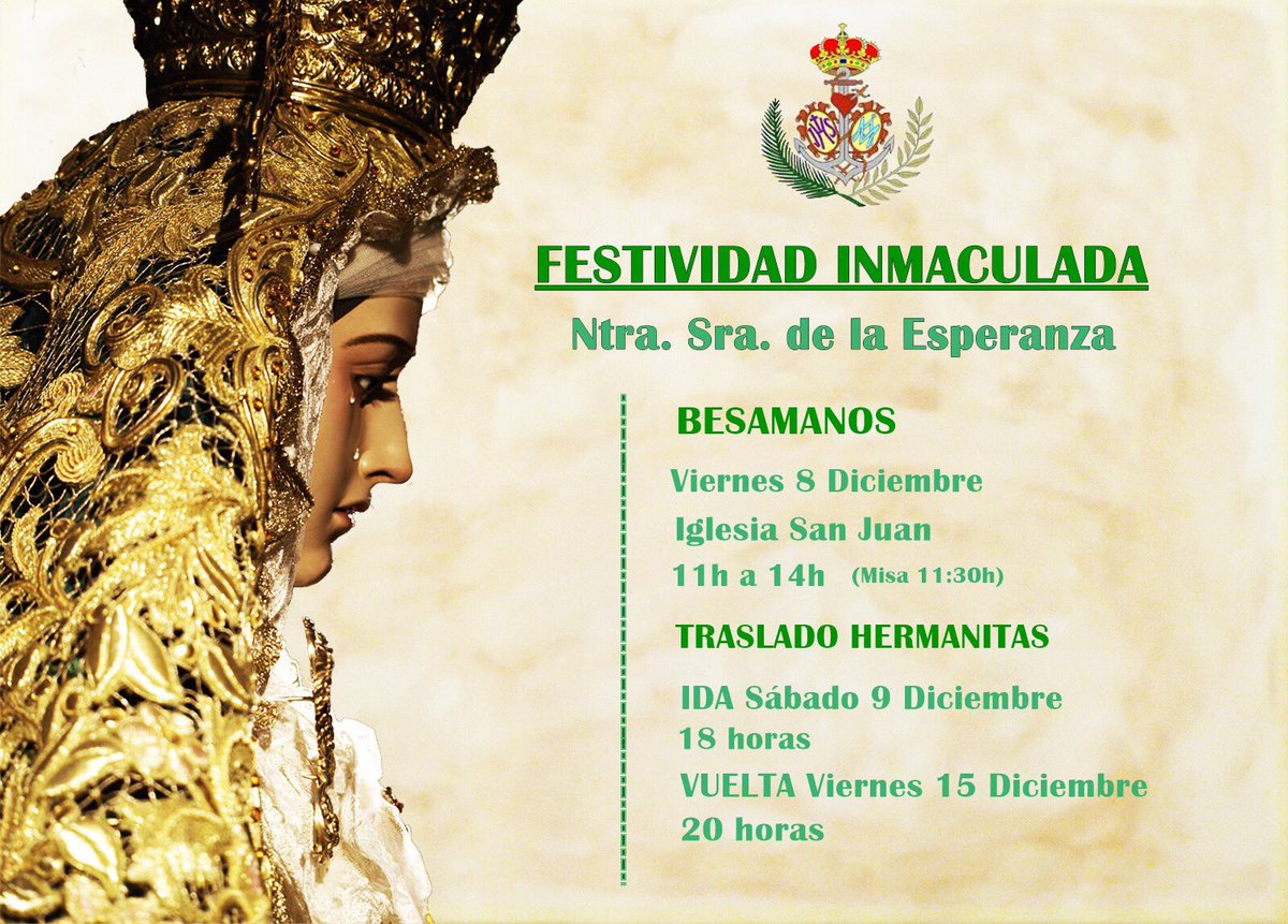 Queremos desearos un feliz tiempo de #Adviento, con este cartel de los próximos eventos de nuestra Cofradía, para las próximas dos semanas. <a href="/bazasemanasanta/">semanasantadebaza</a>  <a href="/Esperanzabaza/">Grupojoven esperanza</a>