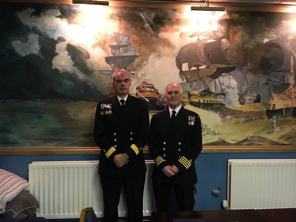 CaptainTyrrell's tweet image. Myself and Commodore Andy Strudwick Nautical Training Corps. Between our two organisations we have approximately 40 independent Naval Youth Training Units.