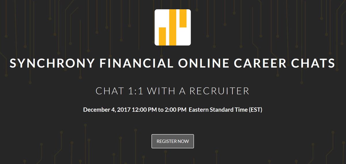 Billions of transactions and you’ll touch all of them if you join our team. Imagine the sheer scale. This is where you can shape the future of payments. You can chat LIVE with a Synchrony recruiter by registering here: express.candarine.com/campaign/url/f…