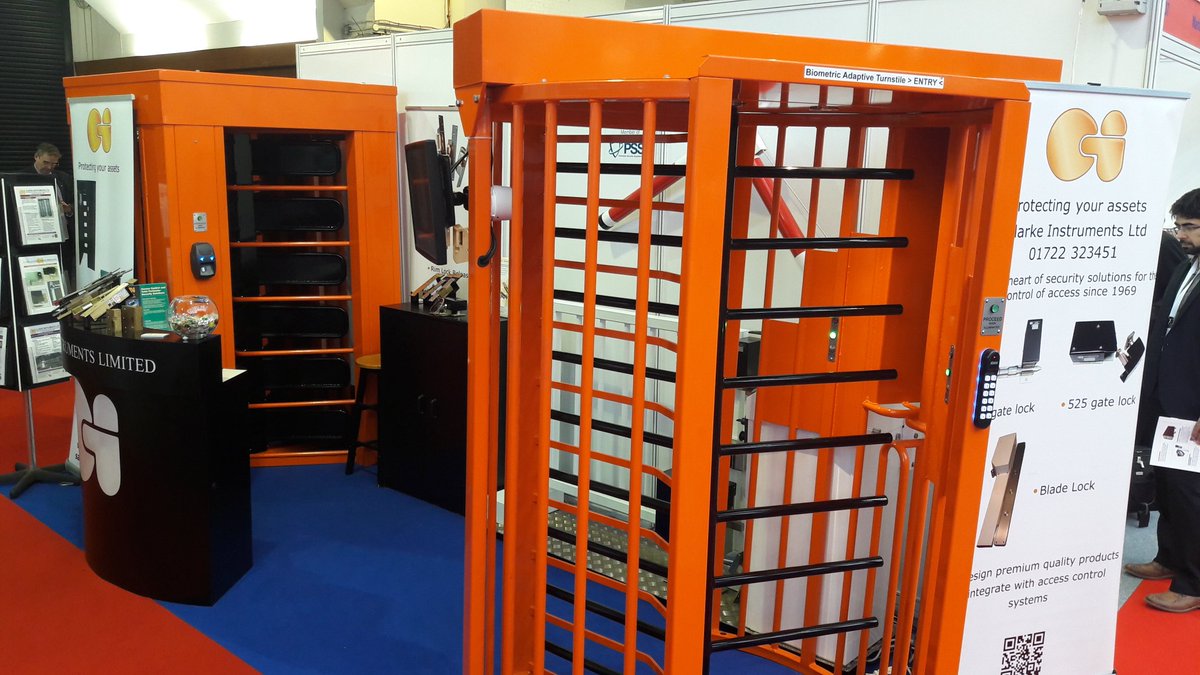 Mike_Keady's tweet photo. Thank you for visiting us @UKSEC_Expo. It was great to see many familiar faces and chat about our new products and developments around our orange coloured Turnstiles. If you need more info about Clarke Instruments product range, visit our new website:  https://t.co/4cl9kq9LqJ https://t.co/DzKueDdW5t