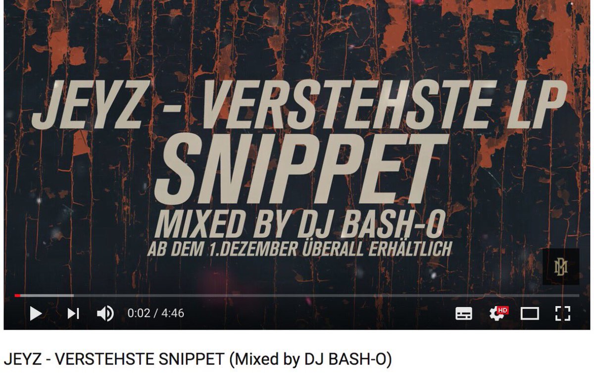CHECKT DIE “VERSTEHSTE“ BONUS LP AB....HIER DAS SNIPPET 

ALBUM “SO MACHEN WIR DAS HIER“ AB JETZT ÜBERALL ERHÄLTLICH!!

ZUM YOUTUBEVIDEO➡️➡️➡️➡️ youtu.be/B9XD6CBF52s