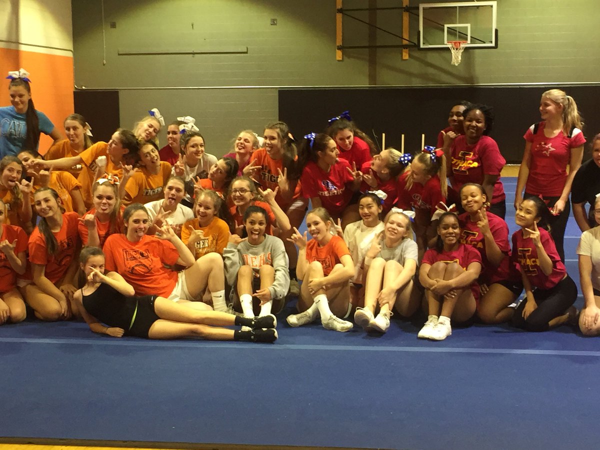 IHS competitive cheer team at Union Endicott stunt clinic. Watch out fans here we come. Let’s Go Red...Let’s Get Rowdy!