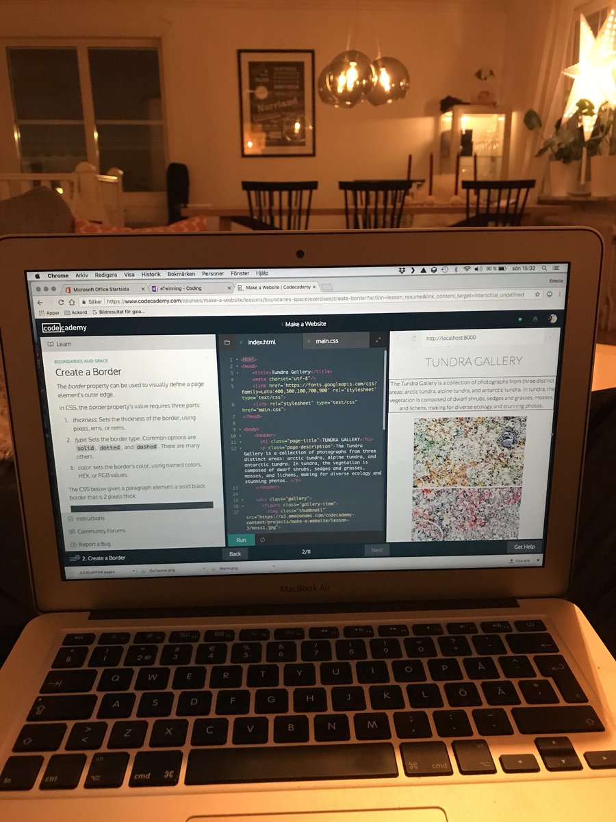 Learning how to design and build a website with #codecademy - halfway through 😊 #learntocode #html #CSS #programming #code