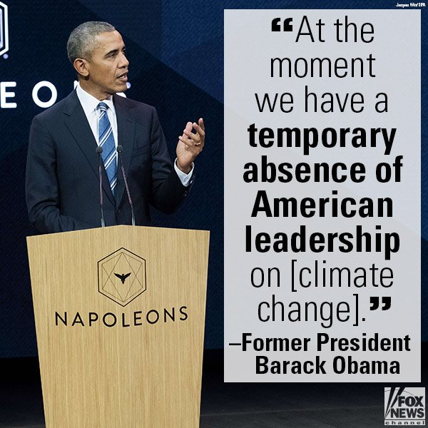 Yesterday in Paris, former President <a href="/BarackObama/">Barack Obama</a> slammed President <a href="/realDonaldTrump/">Donald J. Trump</a> in a speech.