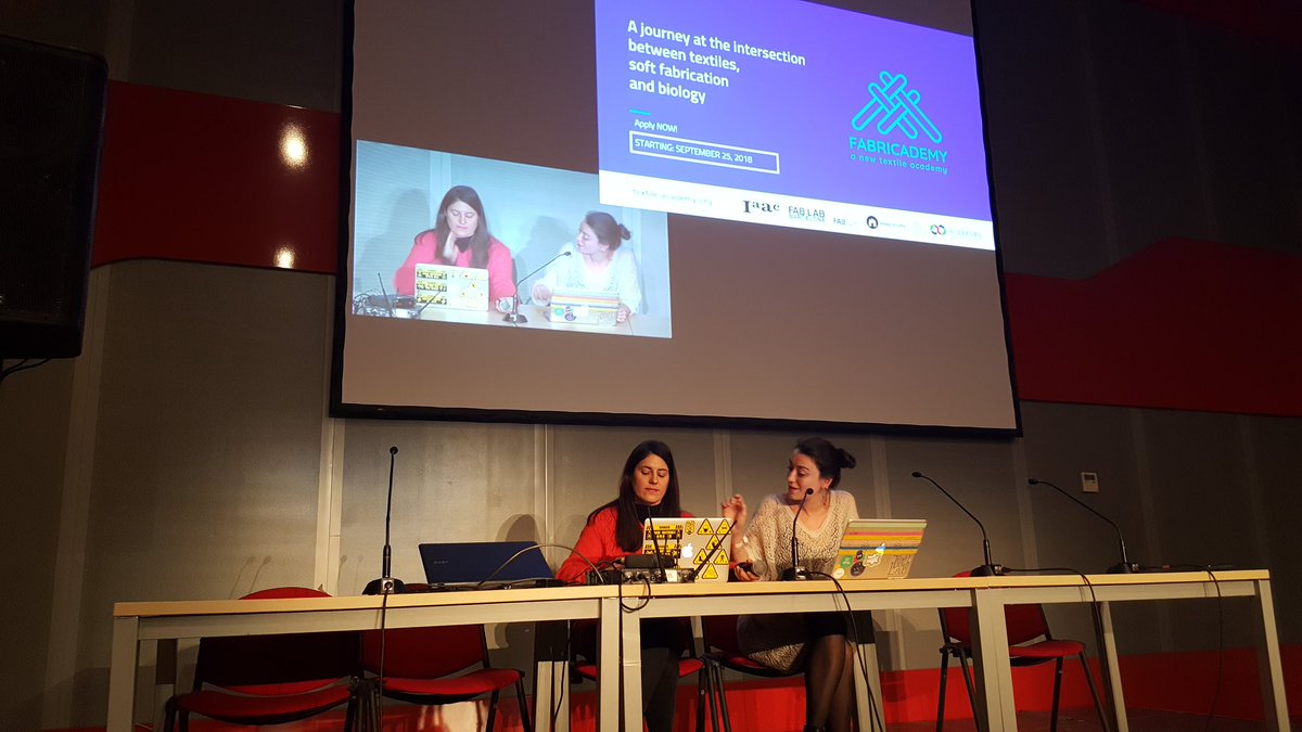 "With <a href="/fabricademy/">Textile and Technology Academy</a> we want to train a new generation of professionals in the textile industry". #distributed #manufacturing through fablab network. WeMake is one of the nodes. #fashion #tech #wearables #MFR17