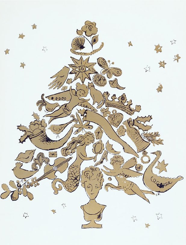 Spotted in the January 2018 issue of <a href="/BazaarUK/">BazaarUK</a> ... Andy Warhol’s fabulous Christmas tree illustration from December 1957 ✨ via <a href="/frances_hedges/">Frances Hedges</a>