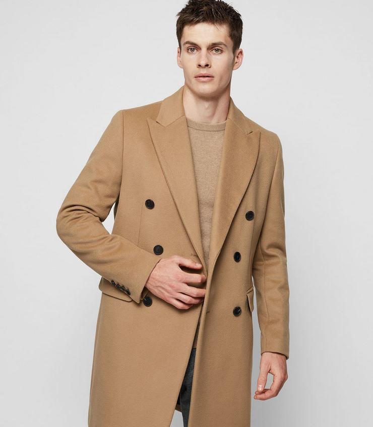 reiss mens camel coat