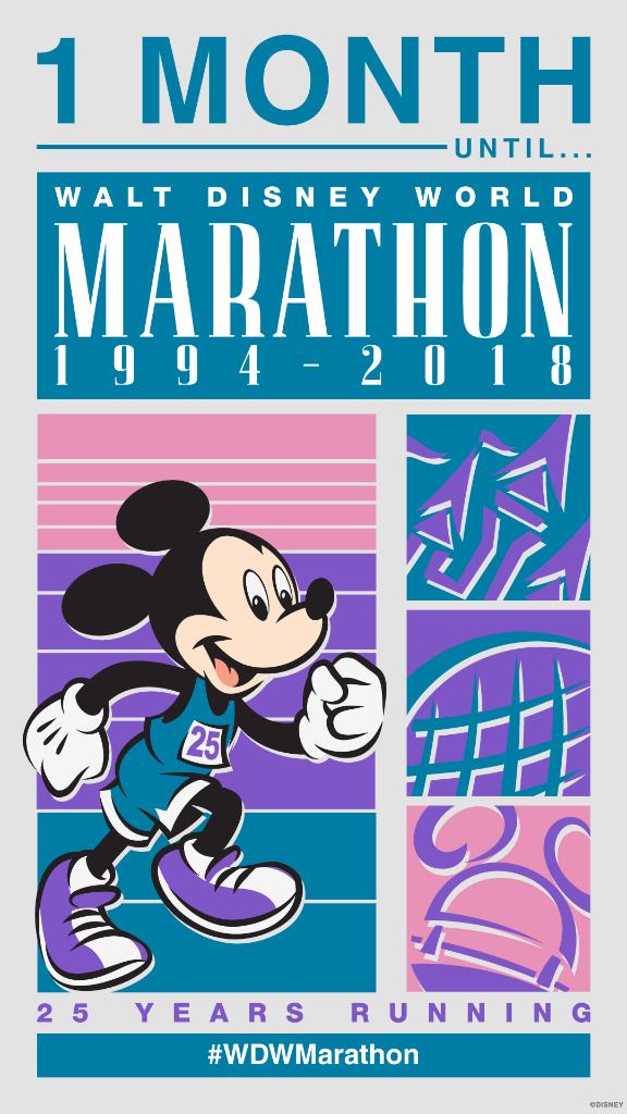 runDisney's tweet image. Oh boy! Only ONE MONTH until the 2018 @WaltDisneyWorld Marathon Weekend begins! Who’s gearing up for this exciting event? #runDisney
