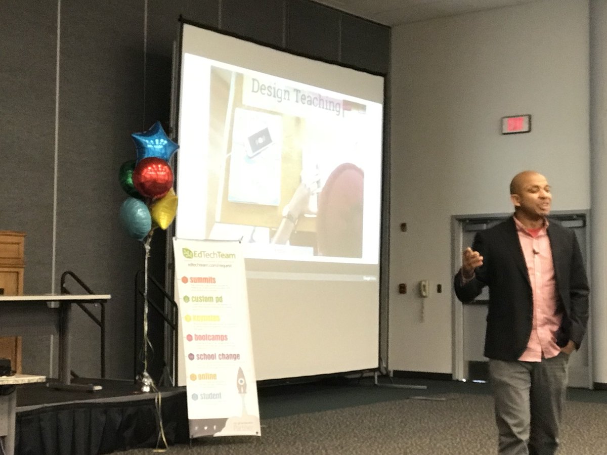 judyblakeney's tweet image. .@deelanier dropping it #edtechteam #designteaching preach!