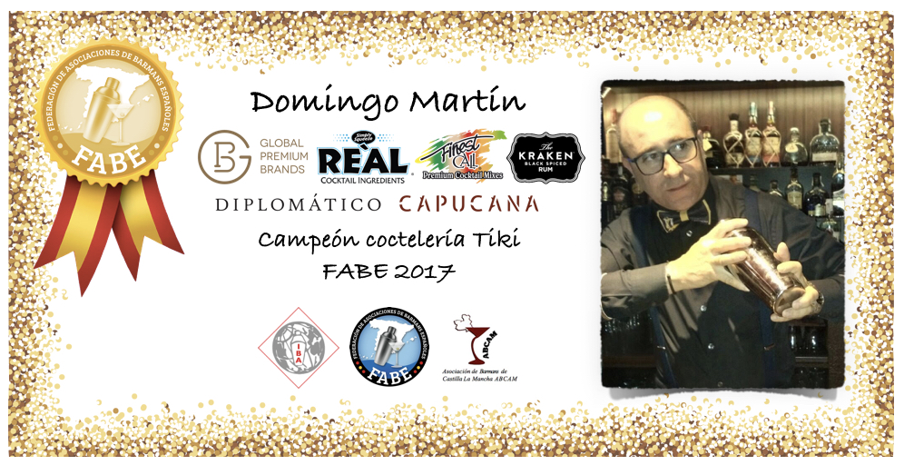 fabebartenders's tweet photo. @sastreriadomin de @barmansclm campeón de España de coctelería "Tiki" en el #CampeonatoFabe17
@FinestCallspain @KrakenRum @CapucanaCachaca @cocorealspain
#Cocktails #FabeAwards #Fabe17 #Fabe2017 #CampeonatoTiki #SomosFabe #Barmans #SpainCompetition #Fabe https://t.co/c0nn6Nwx51